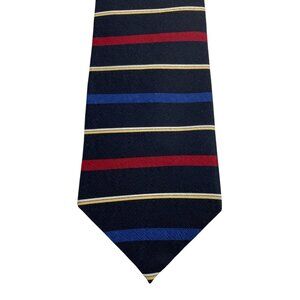Evan Picone Multicolor Striped 100% Silk Mens Tie Necktie